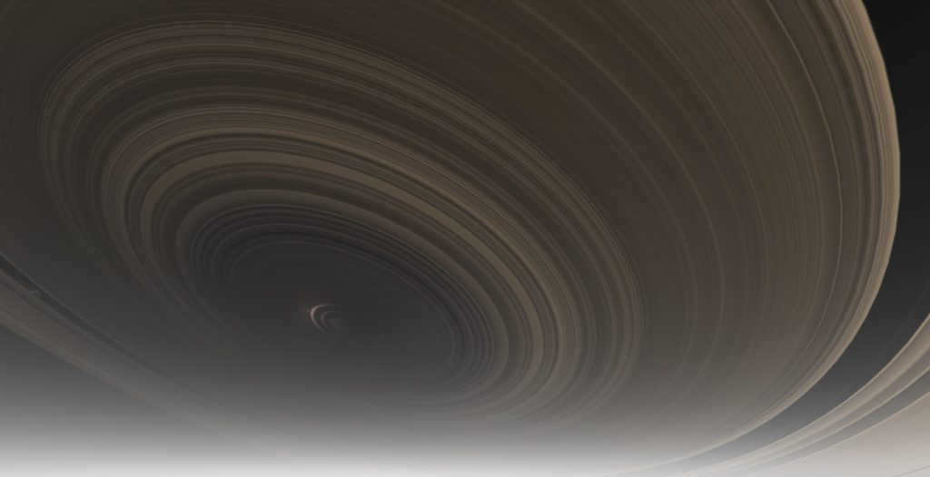 Artist's view of the ringed exoplanet