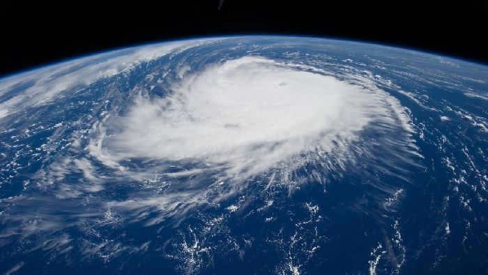 Air currents in the atmosphere, view from space
