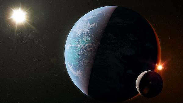 In outer space