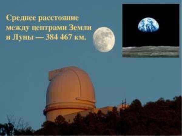 the distance between the centers of the earth and the moon