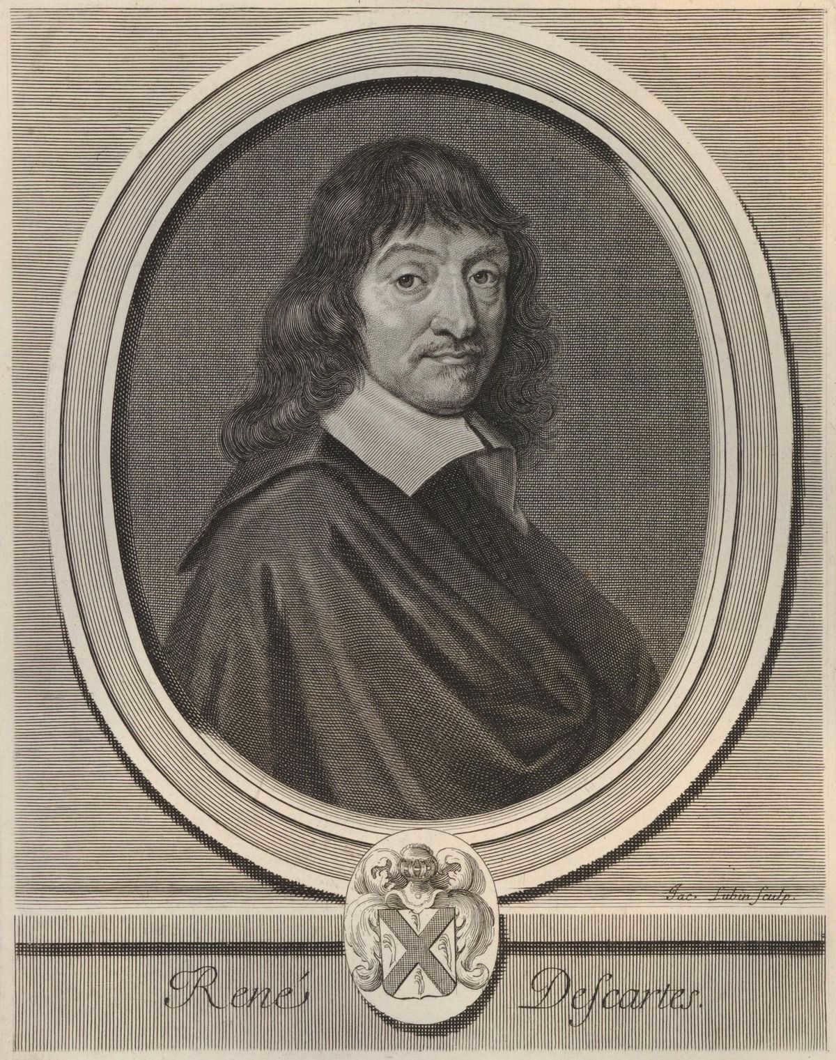 René Descartes, 1675-1703, engraving by Jacques Lubin after a portrait by Frans Hals © The Trustees of the British Museum 