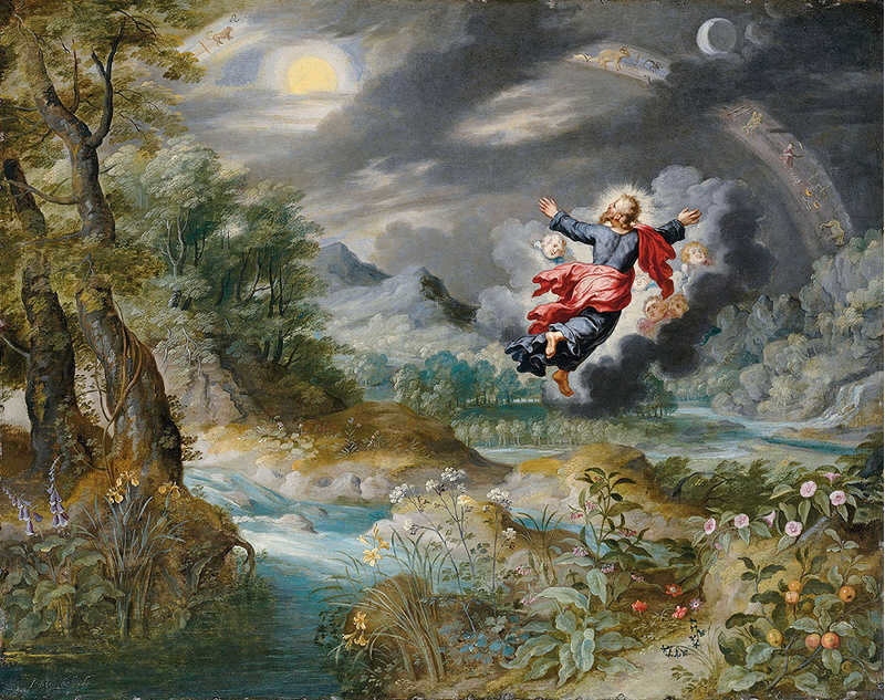 Jan Bruegel the Younger. "God Creating the Earth, the Moon, and the Stars"