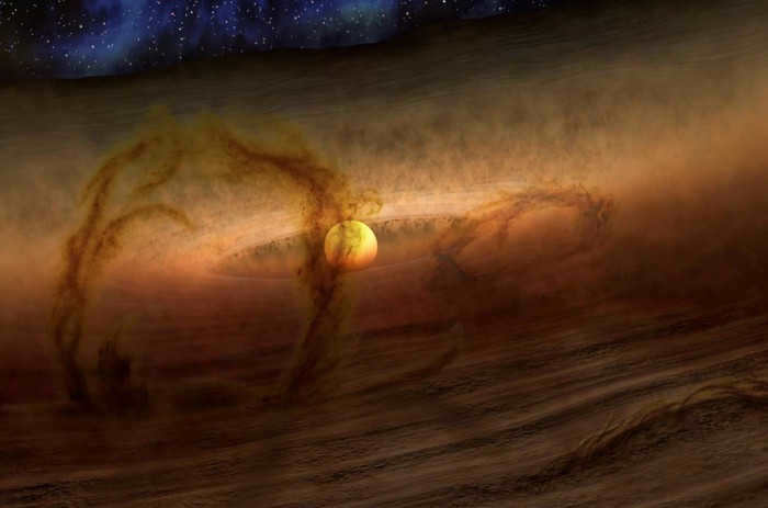 A gas-dust disk