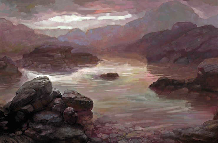 This is how the Earth looked like at the beginning of its geologic history, as imagined by artist Nikolai Kovalev 