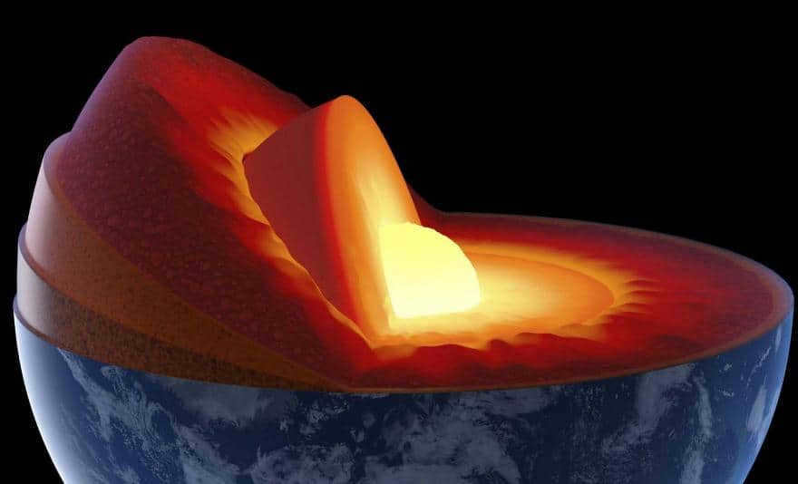 Artistic interpretation of the Earth's core