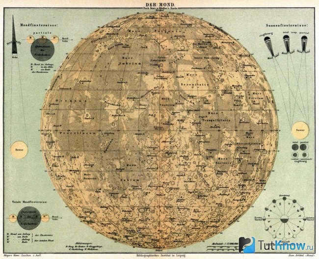 One of the first maps of the Moon