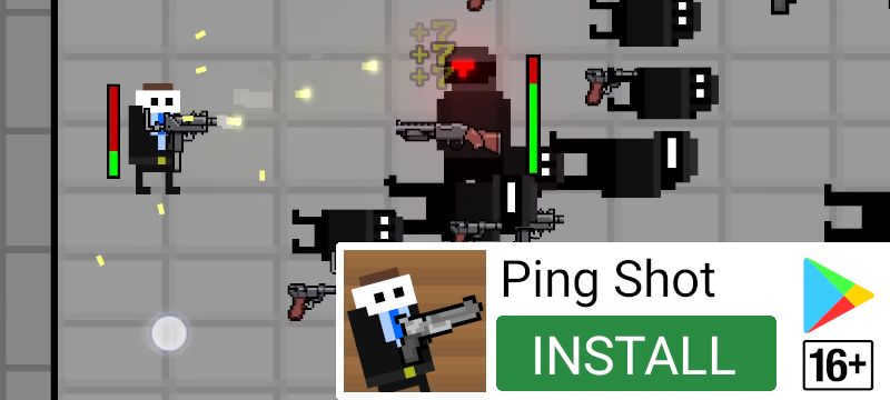 Ping Shot mobile game banner ads