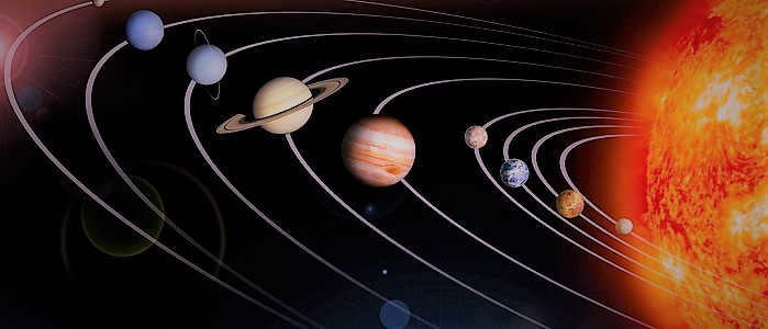 Orbits of the planets of the solar system