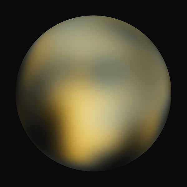 Image of Pluto created from Hubble Space Telescope images