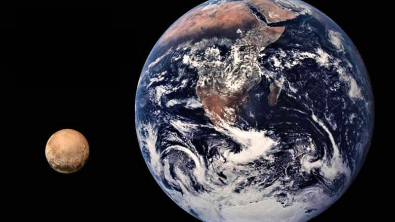 Pluto and Earth