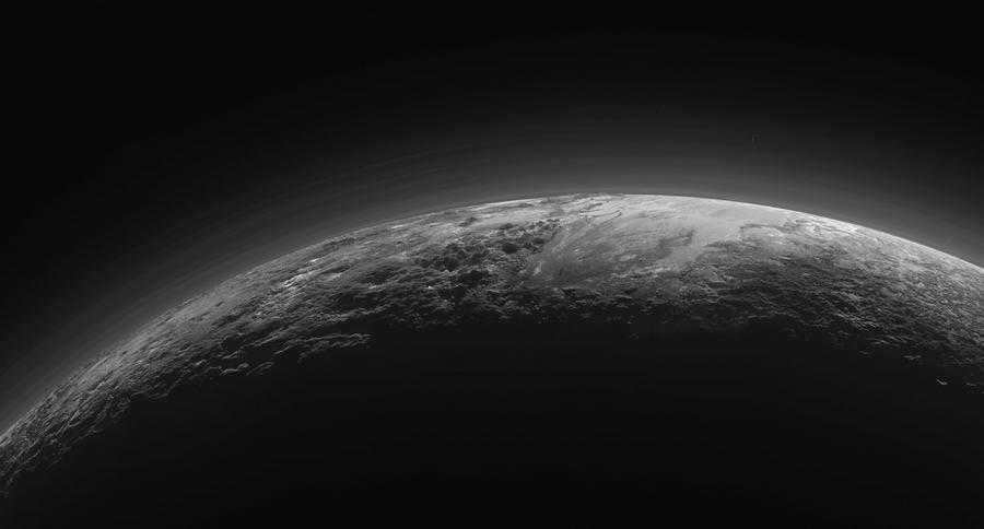 Pluto's atmosphere. Photo of the probe 