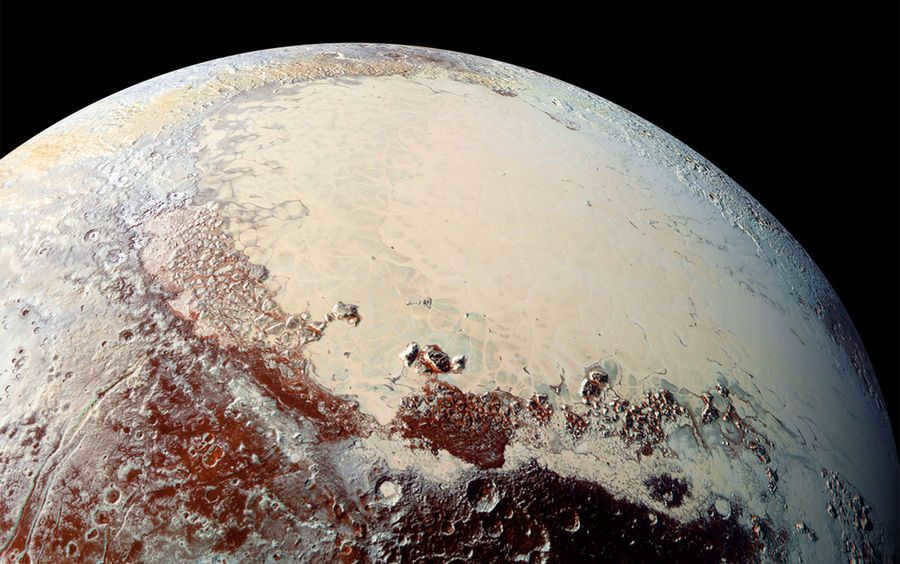 Pluto's surface.