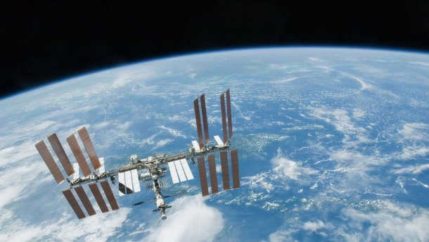 Another image of the ISS taken from a spacecraft approaching the station.