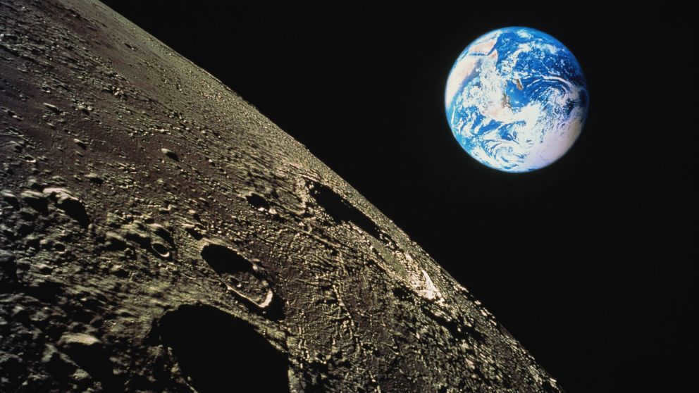 Earth from the surface of the Moon