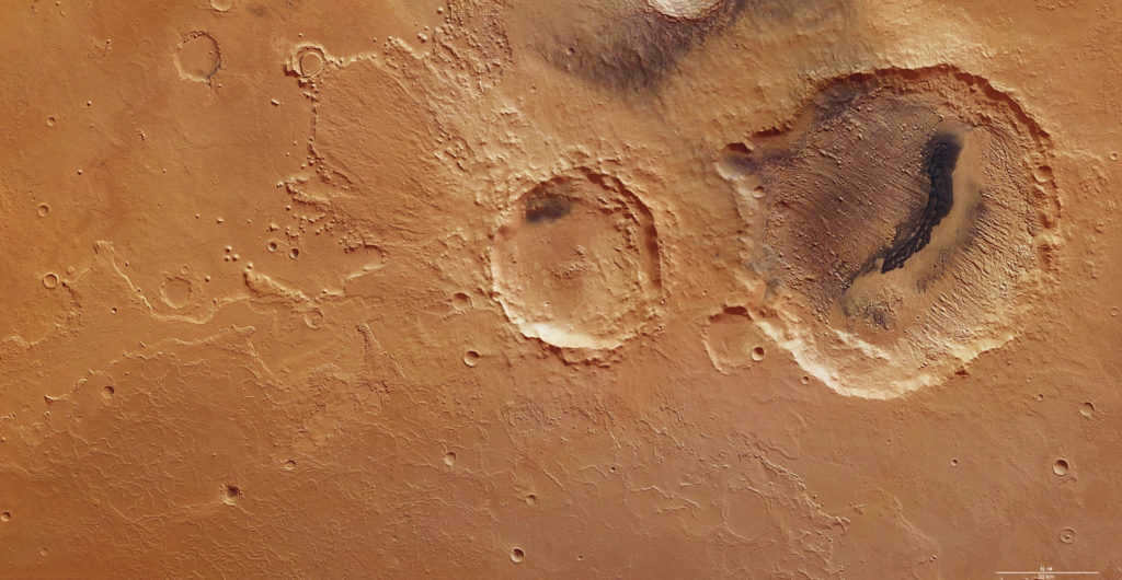 Meteorite craters on Mars