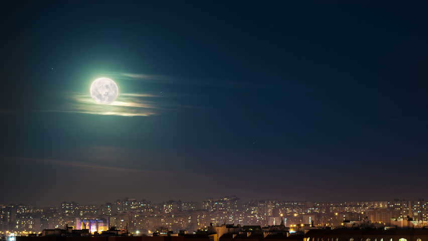 Moon in the clouds
