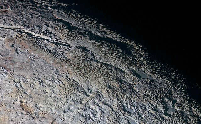 Tartarus Ridge on Pluto