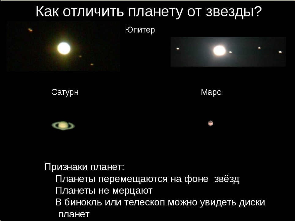 How do you tell the difference between a star and a planet?