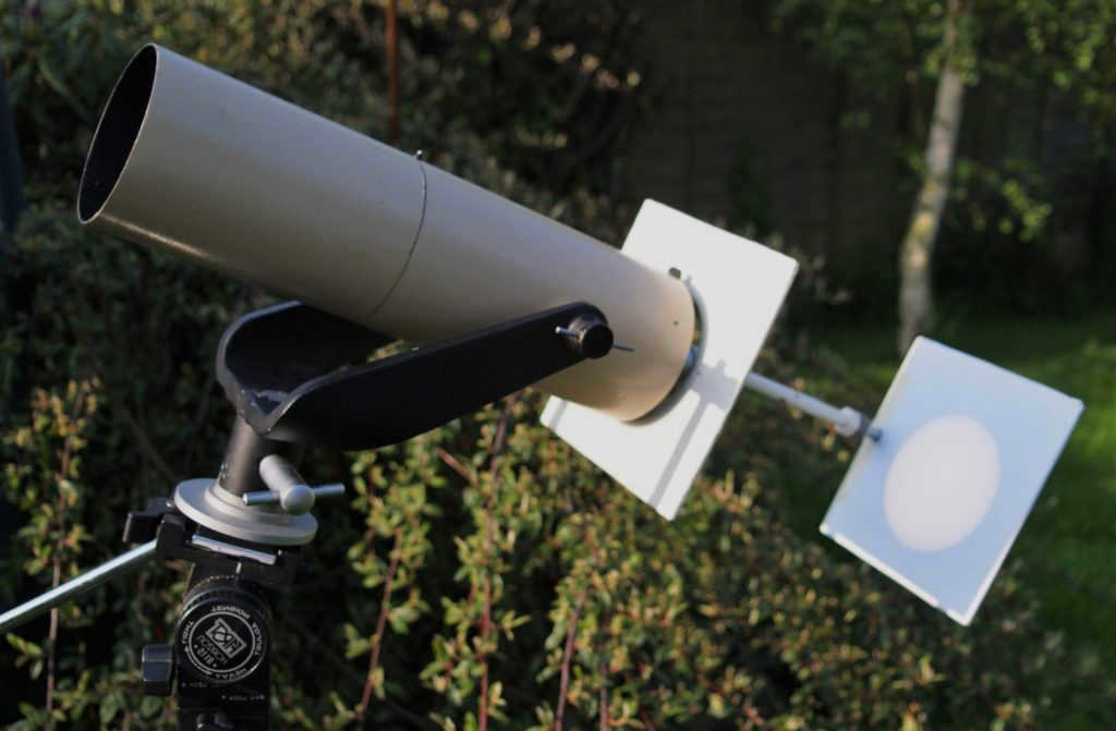 Observing an eclipse using the point projection method
