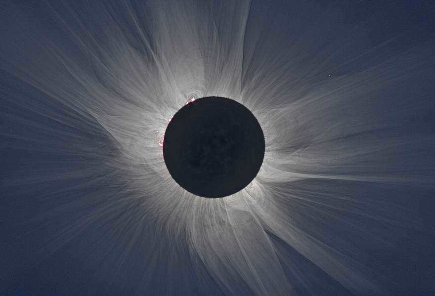 Scientists from around the world use a total solar eclipse to observe the solar corona