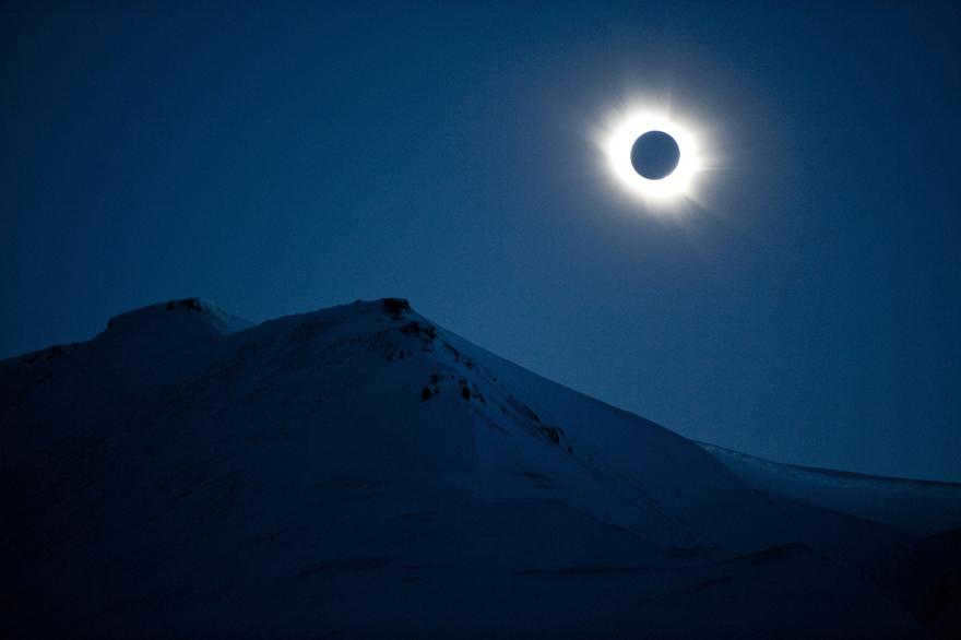 The first total solar eclipse of 2016. Photo taken in Norway