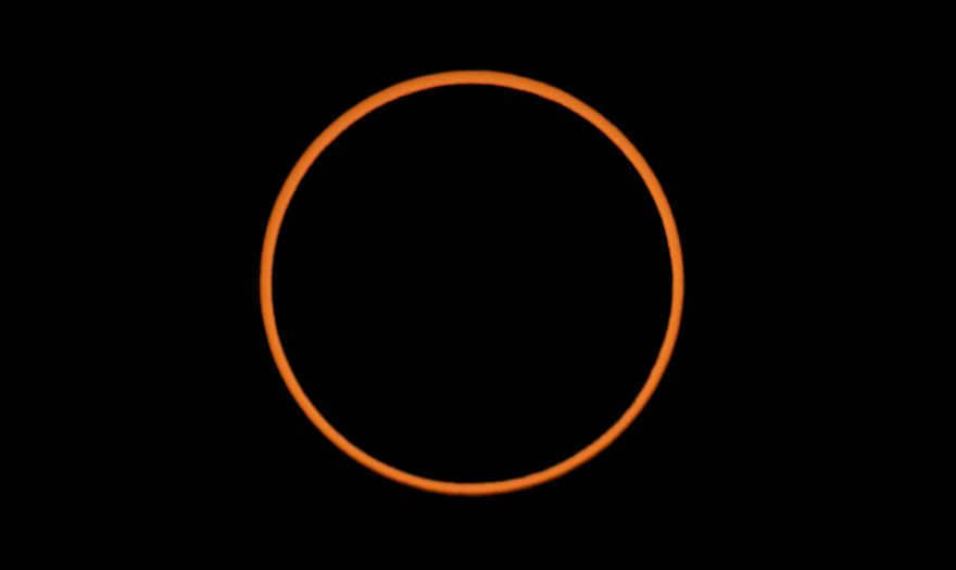 Photo of an annular solar eclipse taken by Daniel Lynch