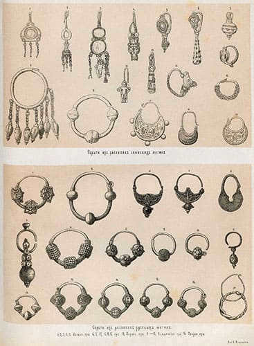 Scythian and Russian earrings - comparison