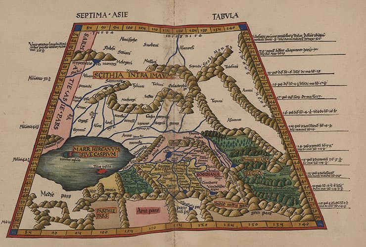 Inner Scythia on Ptolemy's maps