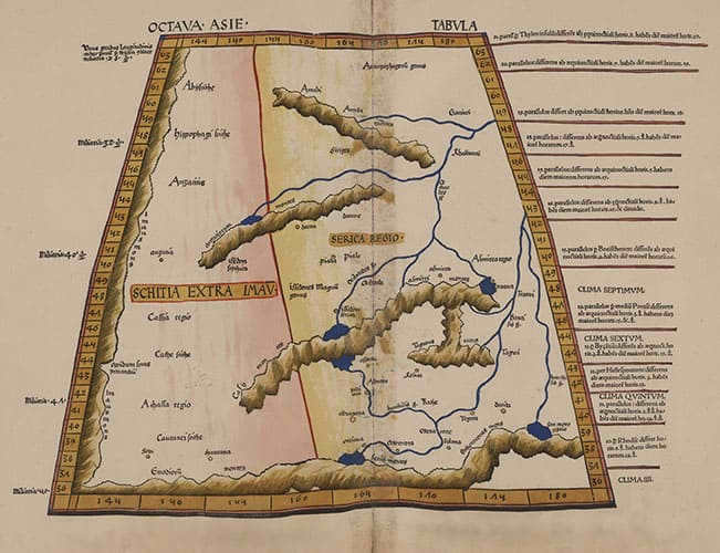 Map of Outer Scythia by Claudius Ptolemy