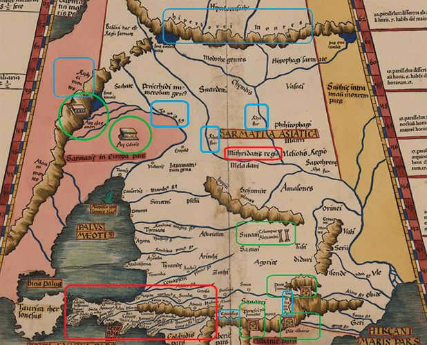 Asian Sarmatia according to Claudius Ptolemy