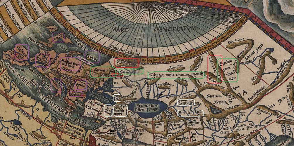 Russia on the maps of Claudius Ptolemy