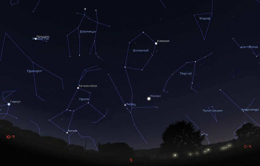 starry skies in April 2020