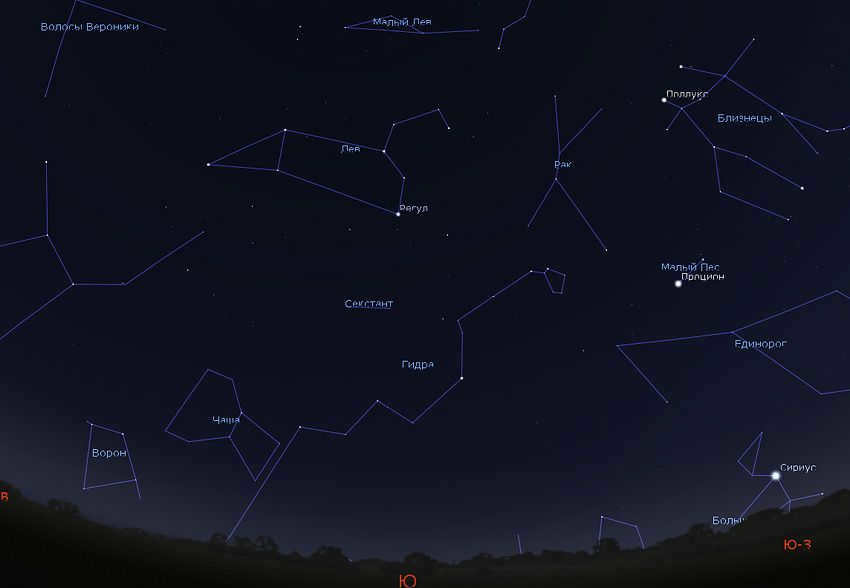 starry sky in april 2020