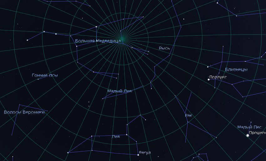 big dipper in April