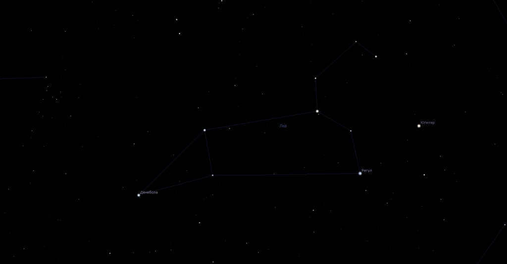 The constellation Leo and its alpha, Regulus.
