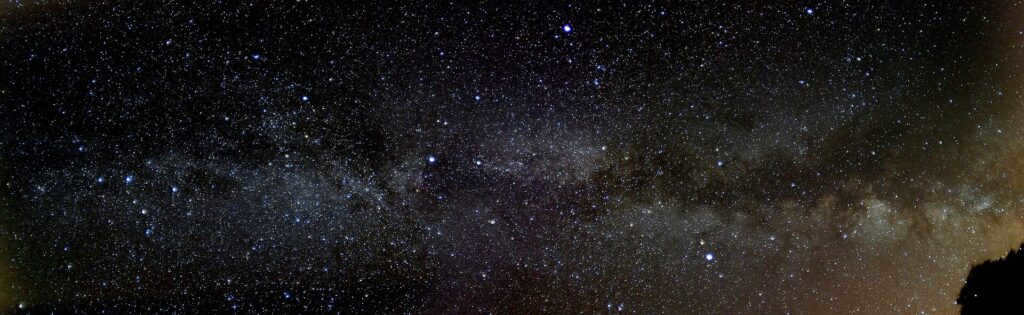 Panoramic view of the Milky Way in the direction of the Swan constellation