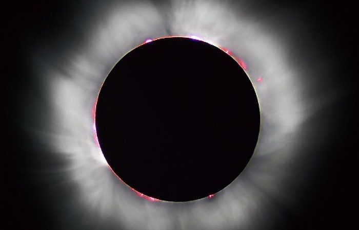 The Sun's corona during an eclipse.