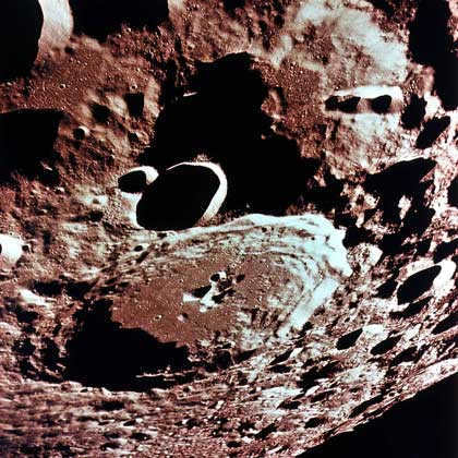  NASA CRATERS on the backside of the Moon, photographed from Apollo 11.