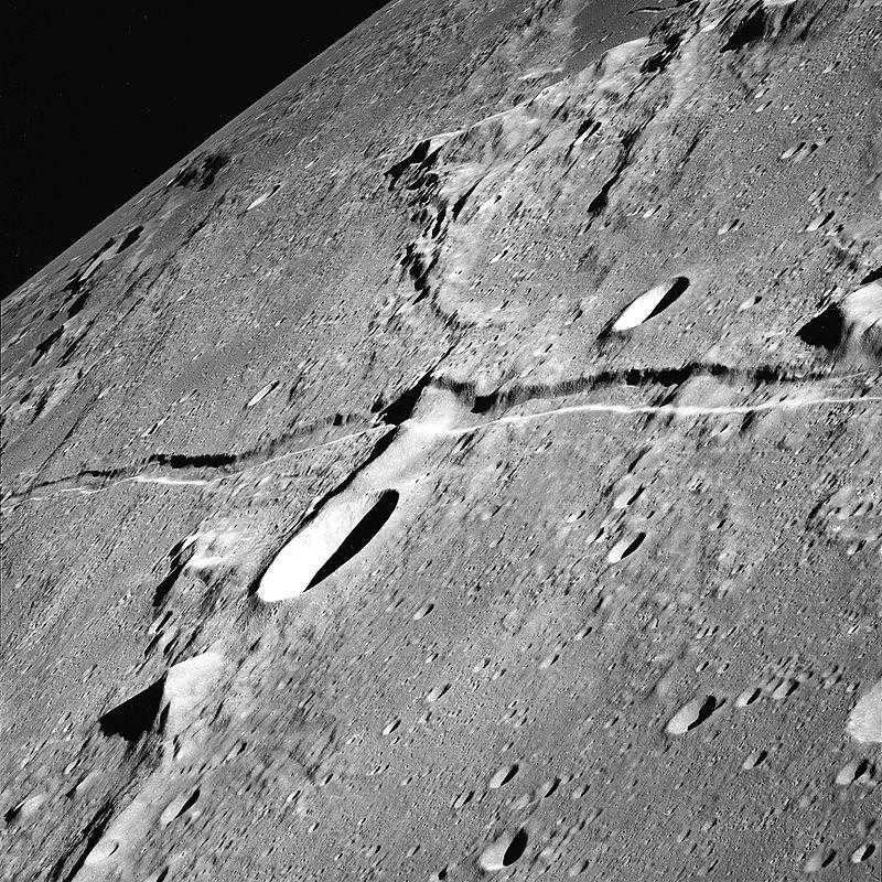 Aridea furrow on the Moon
