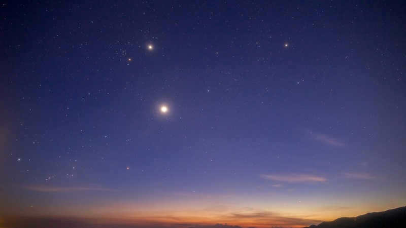 Bright stars in the sky