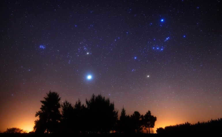 The brightest stars in the sky