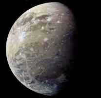 Jupiter's largest satellite Ganymede. Photo Voyager-1