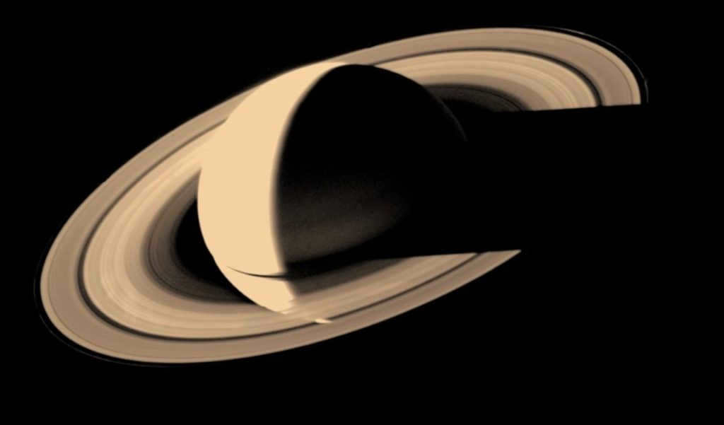 Voyager 1 image of Saturn.
