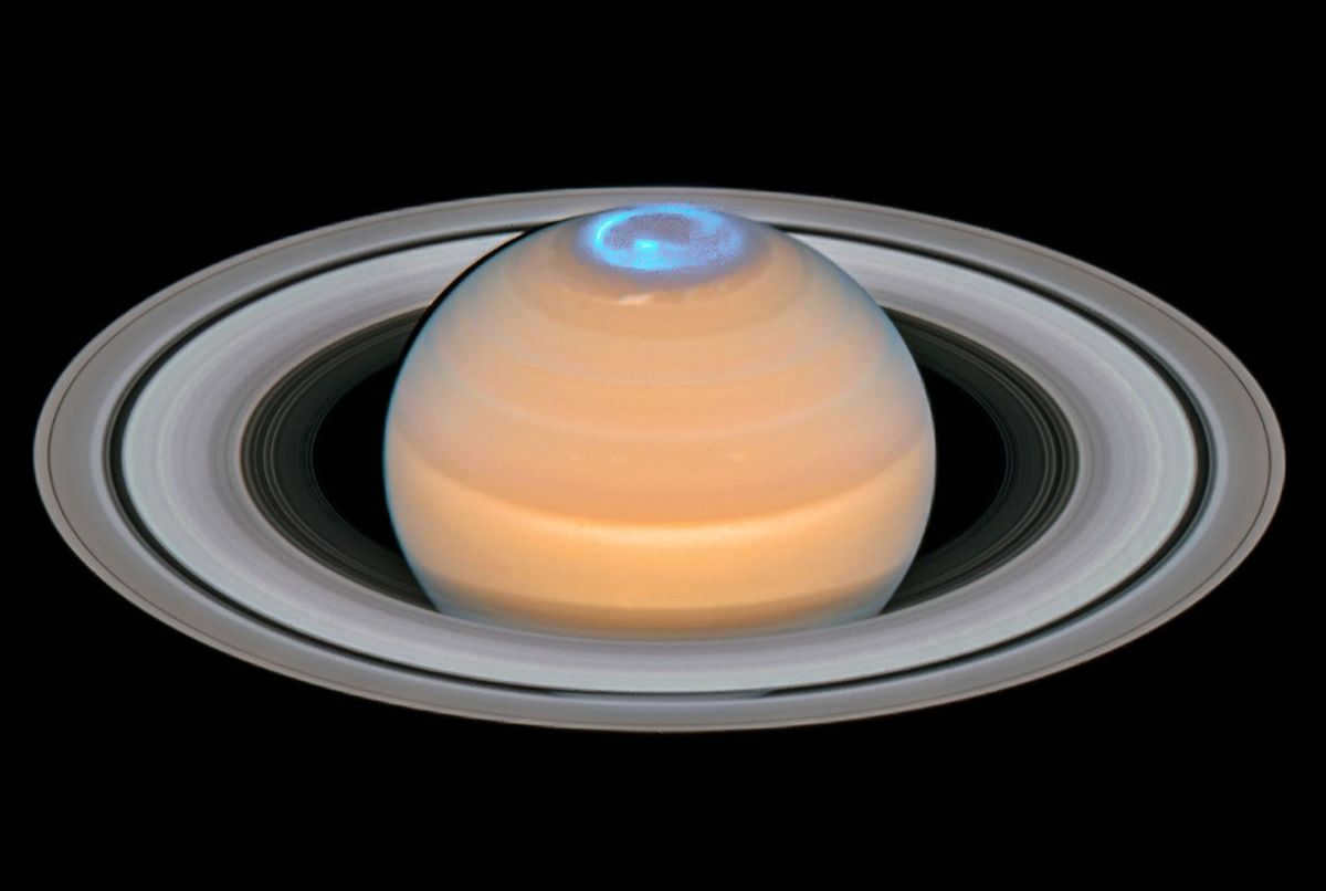 aurora borealis on Saturn