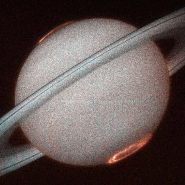 northern and southern lights on Saturn