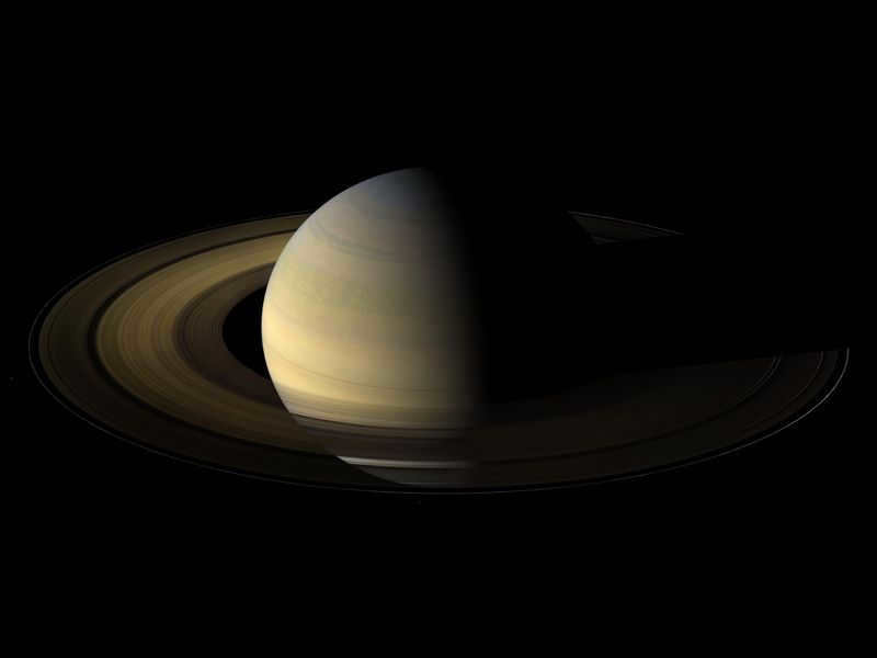 Photo of Saturn from the International Space Station 