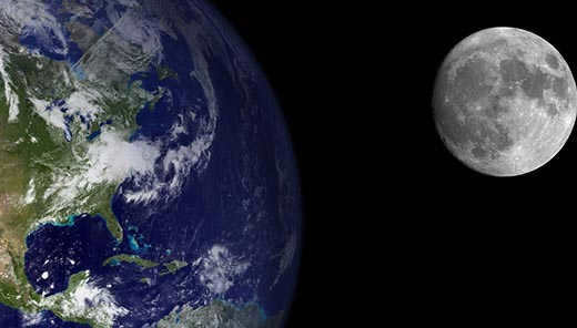 Which is bigger, the Moon or the Earth?