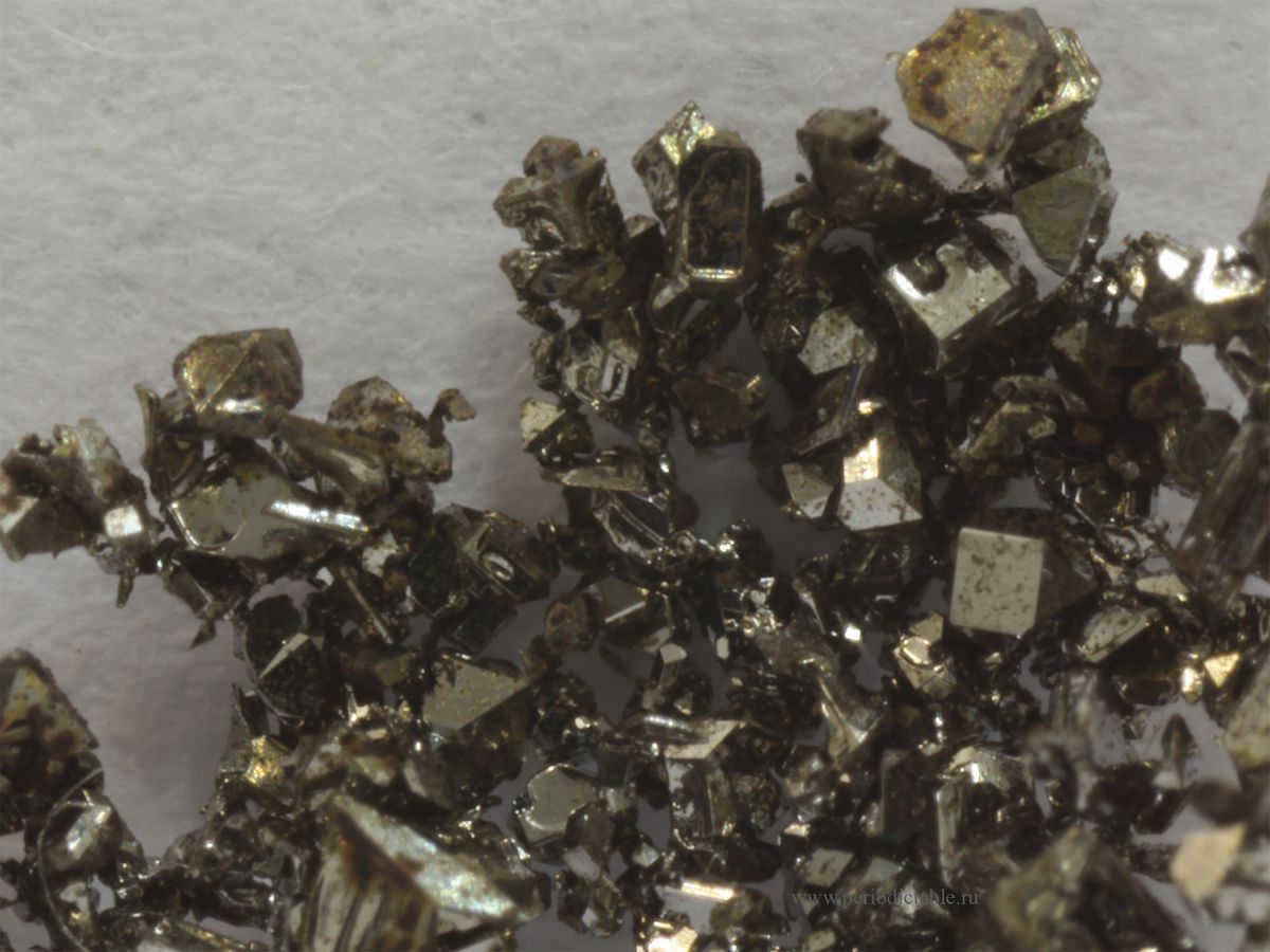 Raised iron crystals - microscopic copies of the crystals of the inner core