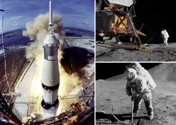 Photo from the famous Apollo-11 lunar landing mission