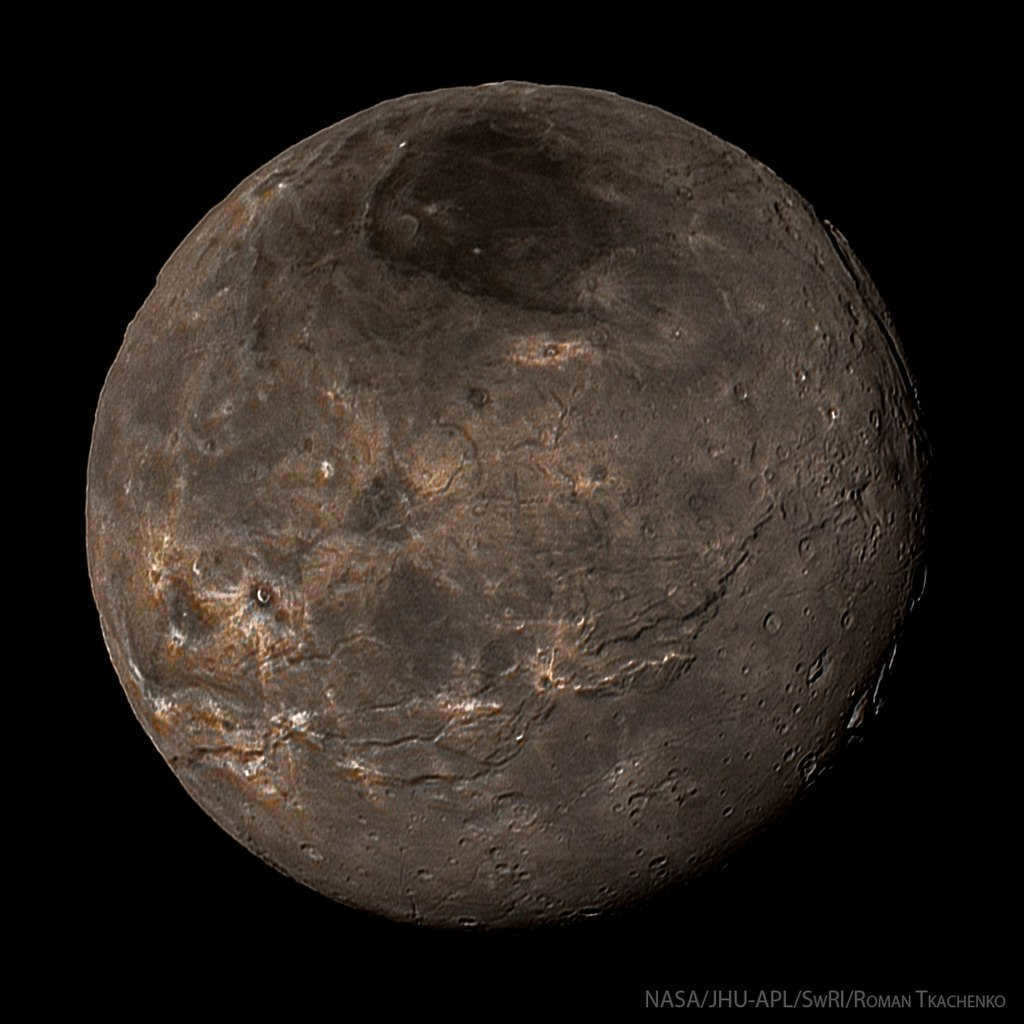 Charon, image from the New Horizons probe.